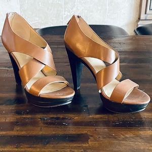 Michael Kors tan heels. 9M/40M